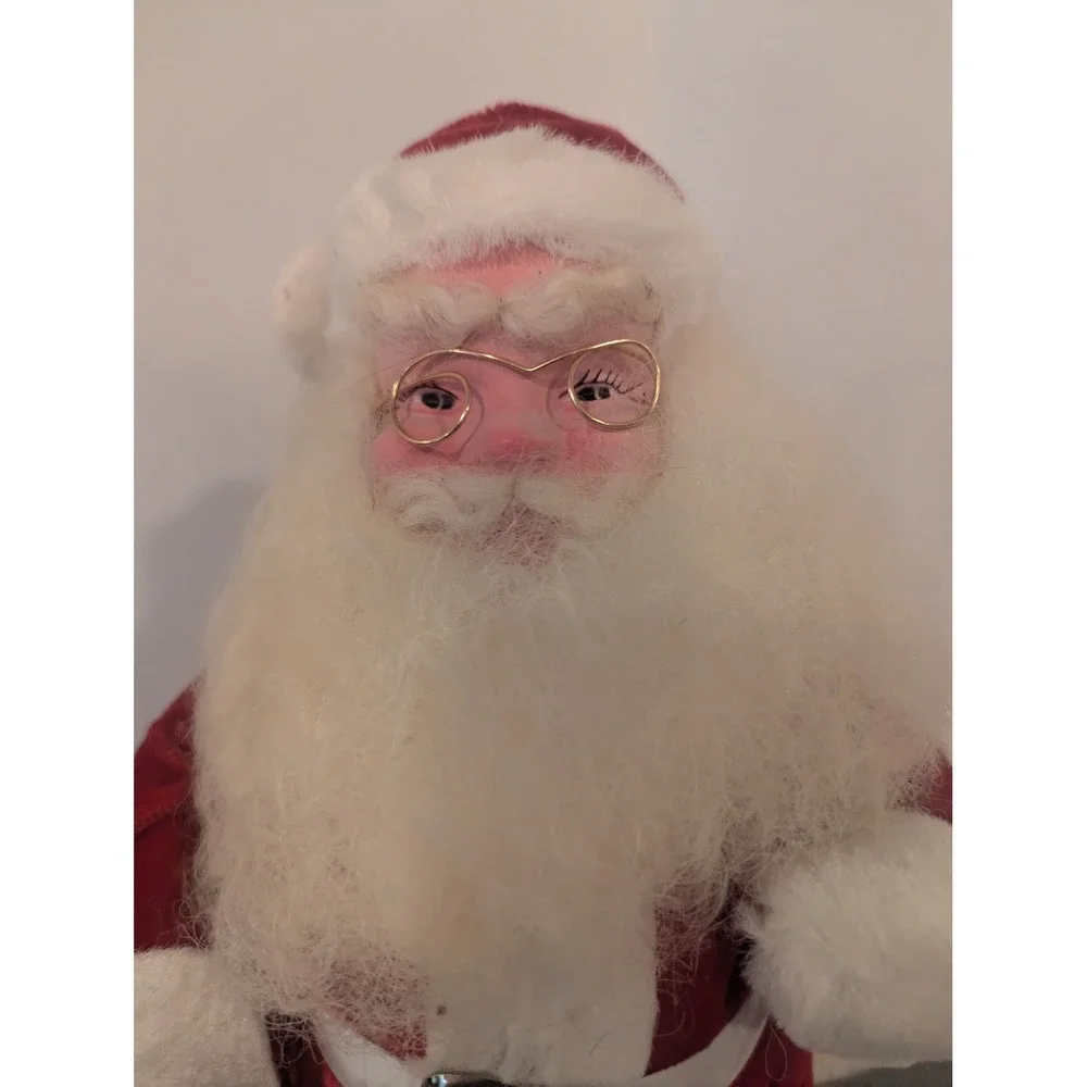 VTG Harold Gale Santa Claus w/ Red Velvet Suit Glasses 14